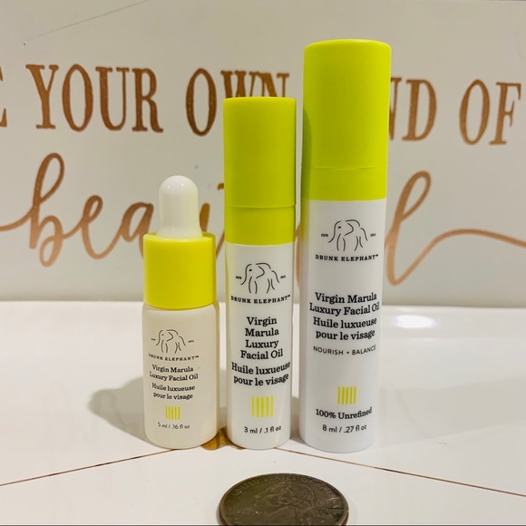 3x DRUNK ELEPHANT  VIRGIN MARULA OIL - Picture 2 of 4